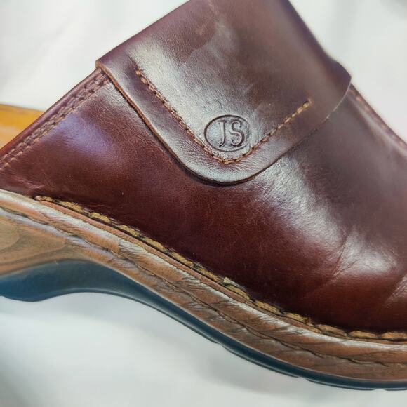 Josef Seibel Carole Mahogany Brown Leather Slip On Mule Clogs EU 36 Comfort - Picture 6 of 13